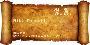 Nikl Marcell névjegykártya